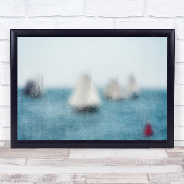 Creative Edit Sea Sailingboat Water Buoy Navigation Wall Art Print