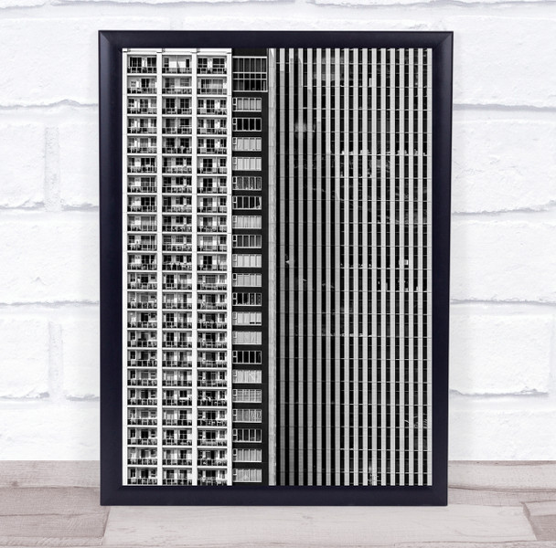 Facade Architecture Wall Stripes Levels House Urban Wall Art Print