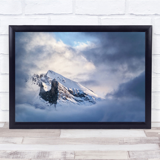 Landscape Mountains Desire Hope Winter Rock Austria Wall Art Print