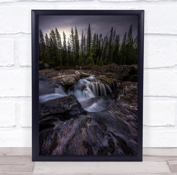 Natural Bridge Canada Yoho Waterfall River The Hole Wall Art Print