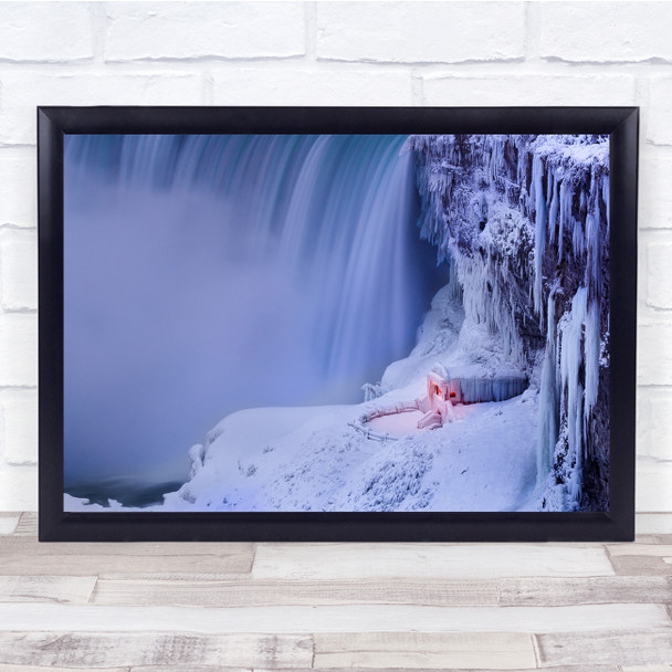 Niagara falls Ontario Ice Waterfalls Icy Wonderland Wall Art Print