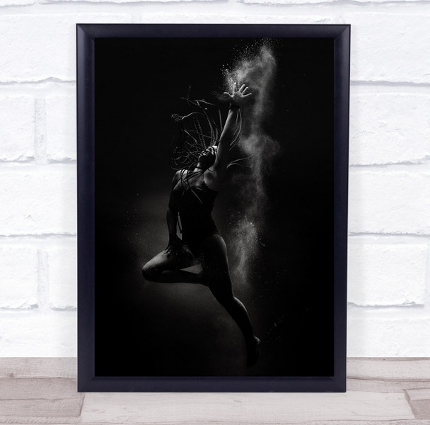 Studio Passion Jump Dance Dancer Dancing Dust Flour Wall Art Print