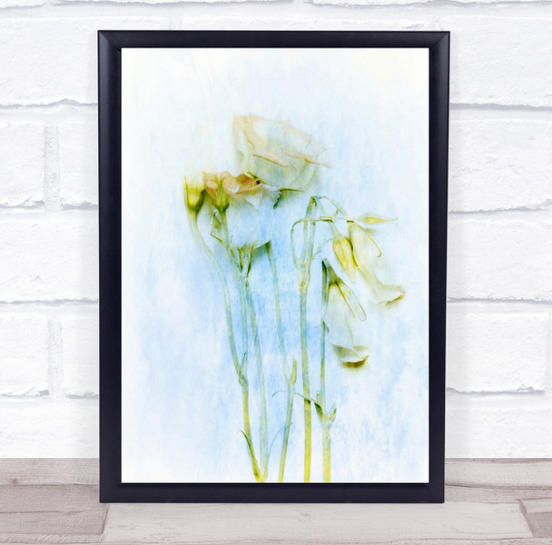 The Unconscious Beauties watercolour yellow flowers Wall Art Print
