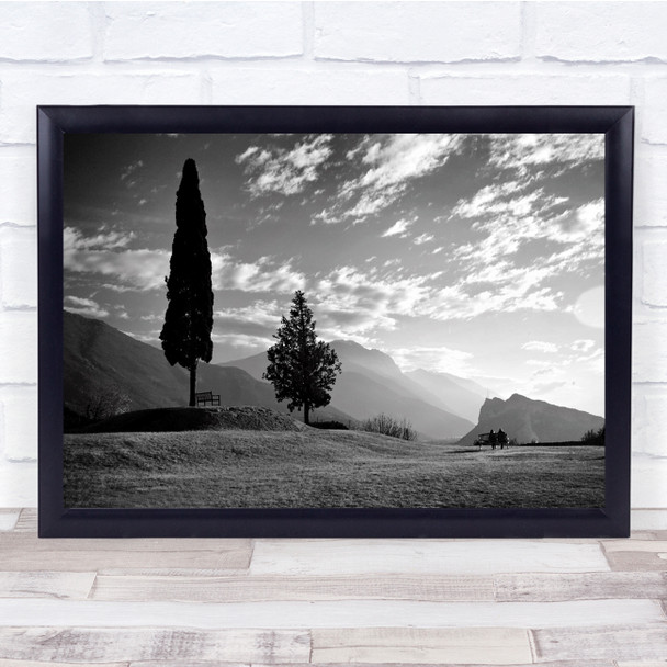 Tree Landscape Garda Arco Di Trento The Two Friends Wall Art Print