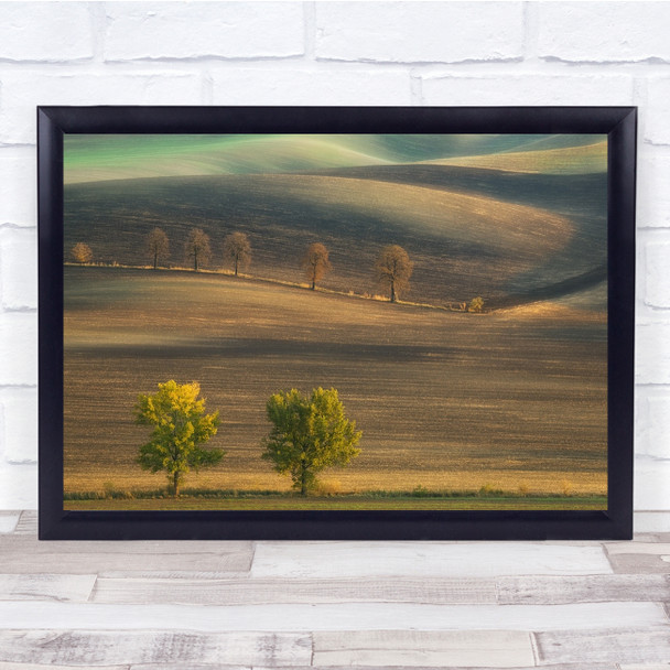 Fields Spring Landscape Agriculture Czech Republic Wall Art Print