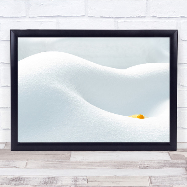 Landscape Snow Winter Cold Abstract Why Not Yellow Wall Art Print