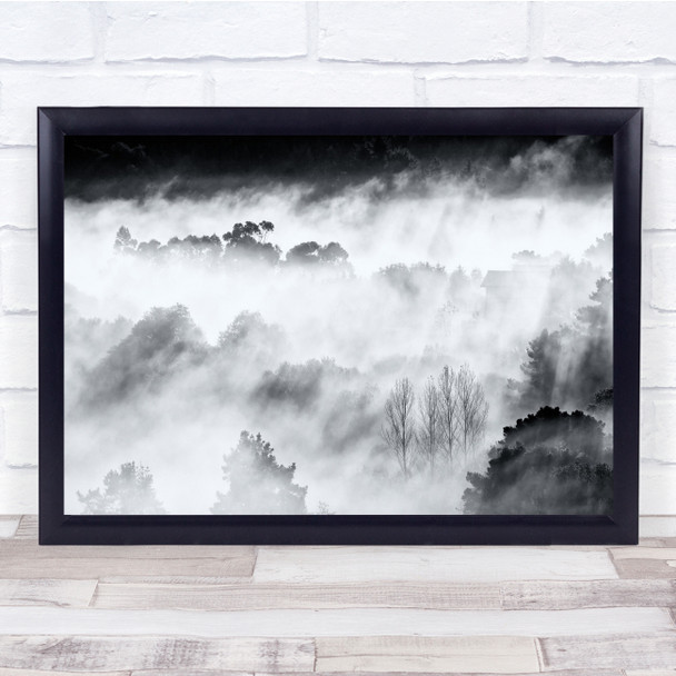 Landscape Paisaje Foggy Fog Niebla Mountains Monta Wall Art Print