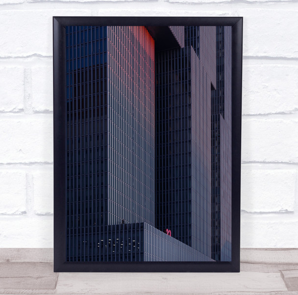 Architecture Building dark blue purple skyscraper Wall Art Print