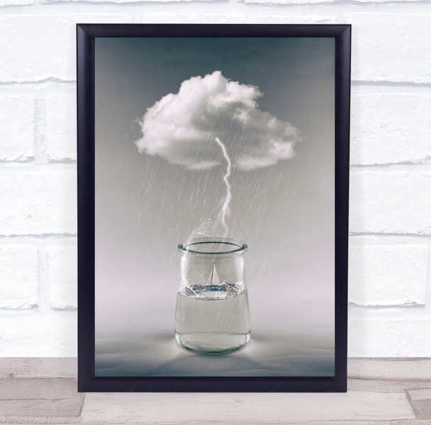 Conceptual Photography Fine Art Glass Water Storm Wall Art Print