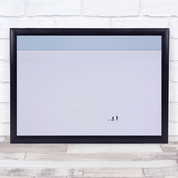 Landscape Fishing Sea Winter Empty Fish Fishermen Wall Art Print