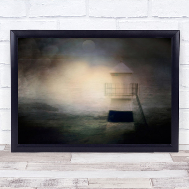 Lighthouse Tower Painterly Sea Ocean Bright Light Wall Art Print