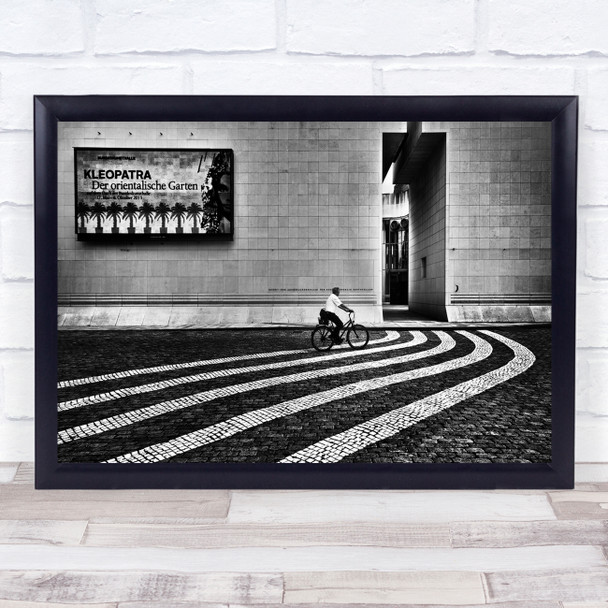Street Bonn Germany Ercan Sahin Bike Striped path Wall Art Print