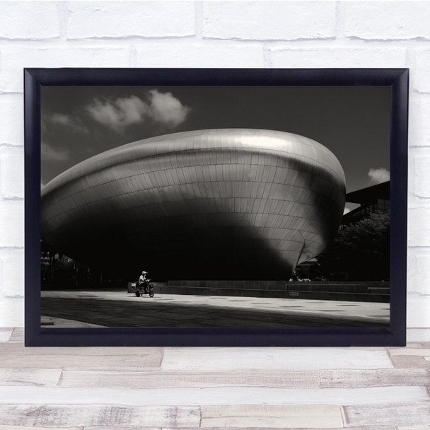 Street Building Black & White Urban City Delivery Wall Art Print