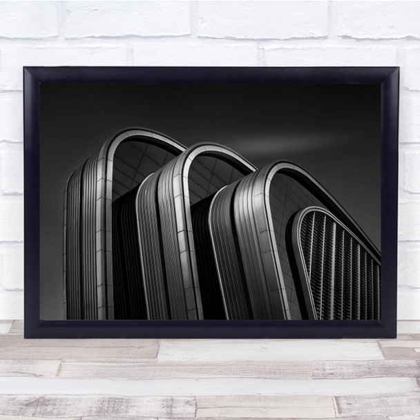 Toyota Building Abstract Architecture Black white Wall Art Print