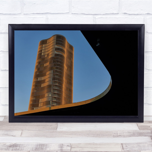 Architecture Skyscraper Tower Golden perspective Wall Art Print