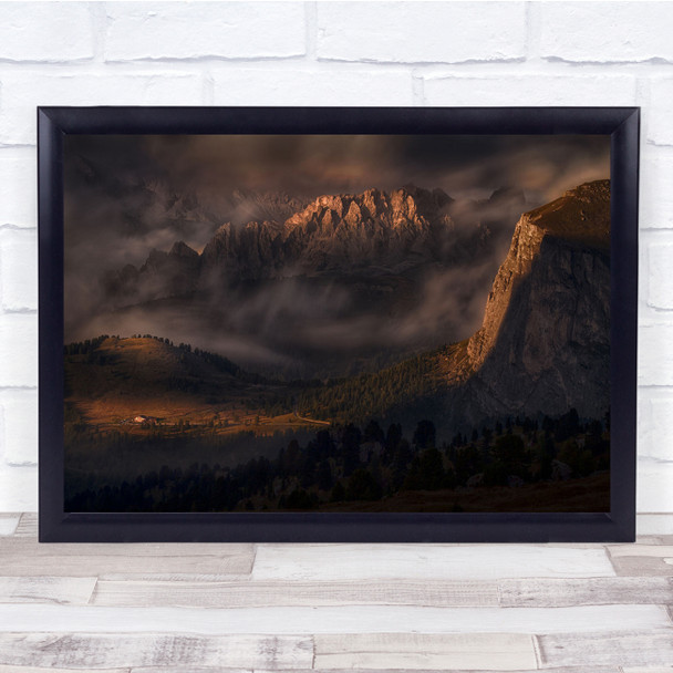As The Clouds Started To Move Landscape mountain Wall Art Print