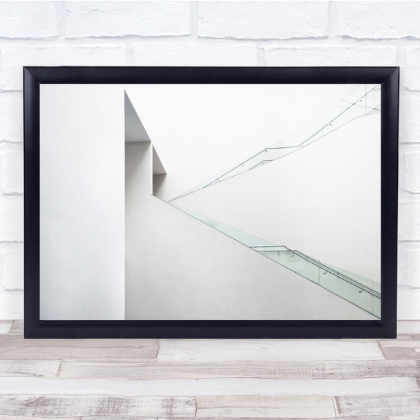 Atrium Oxford Uk White Museum High Key Staircase Wall Art Print