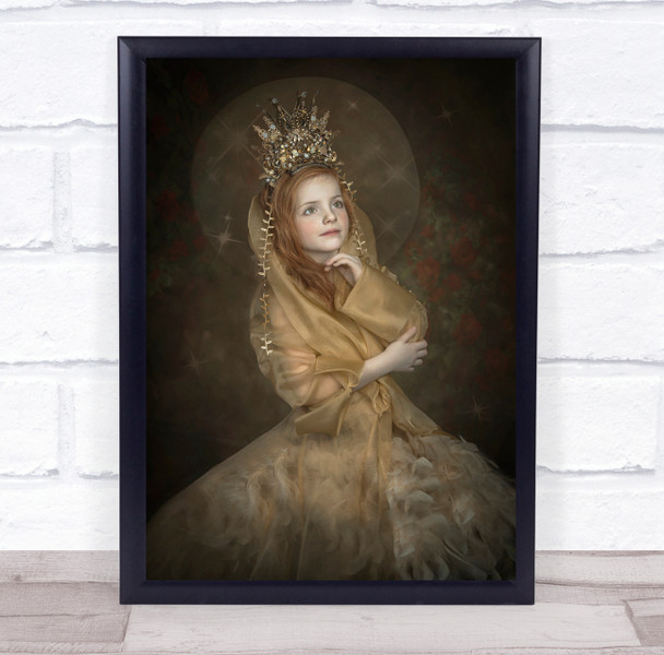 Portrait Fine Art Painting Child Little Princess Wall Art Print