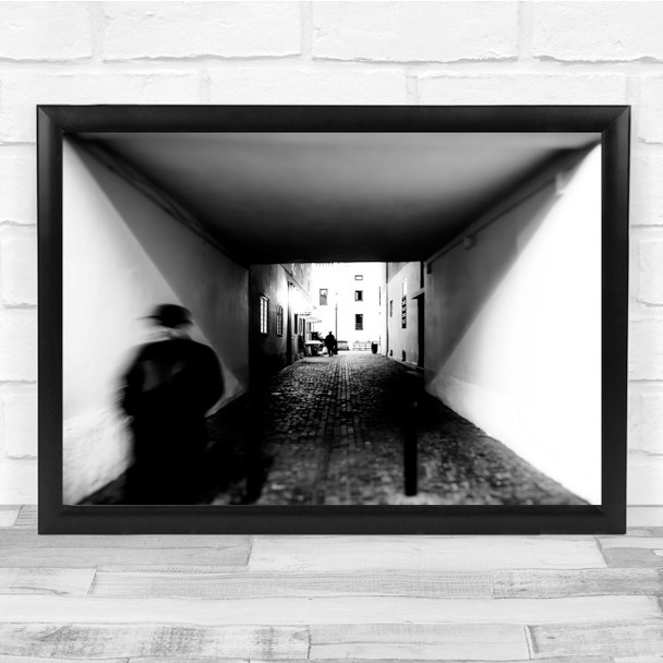 Tunnel Street Cityscape Urban Walking Pedestrian Wall Art Print