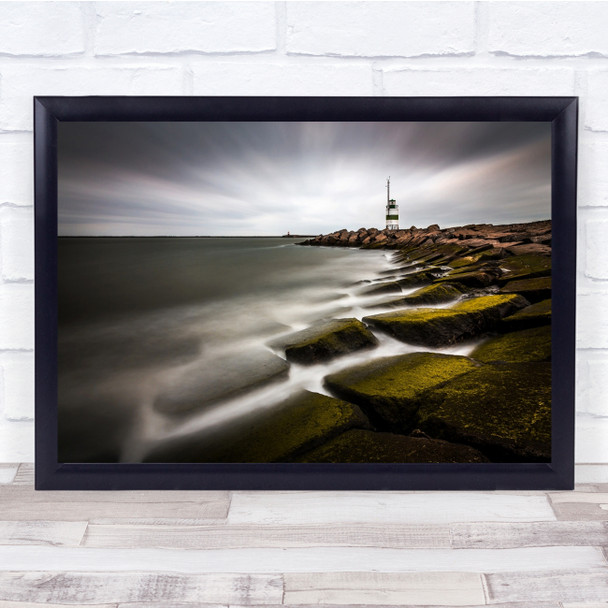 Netherlands Lighthouse Tower Architecture Coast Wall Art Print