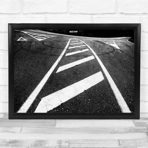 Street Road Way Black & White Abstract Contrast Wall Art Print