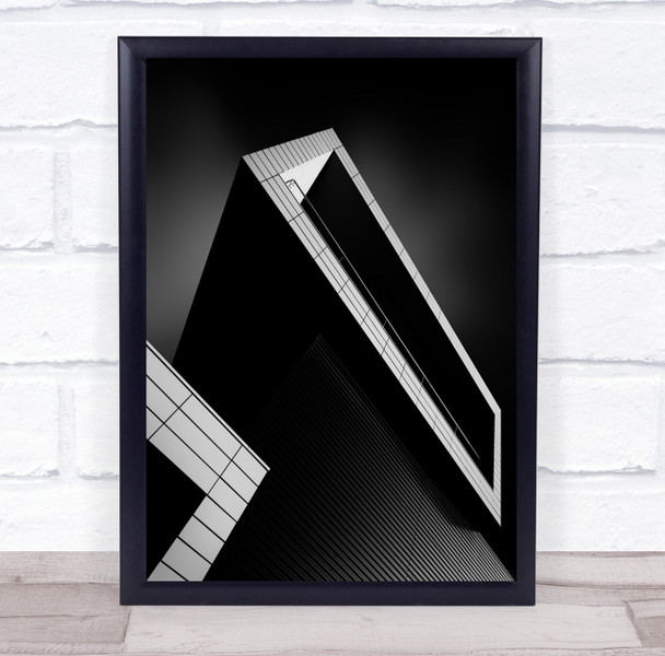 Architecture Abstract Black and white Building Wall Art Print