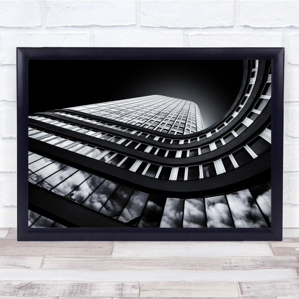 Architecture Black & White Building Urban City Wall Art Print