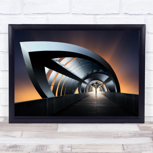 Architecture Gateway Bridge Dusk Modern Future Wall Art Print