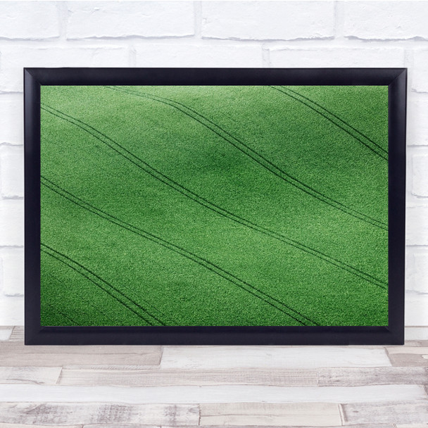 Fields Green Lines Countryside Landscape Rural Wall Art Print