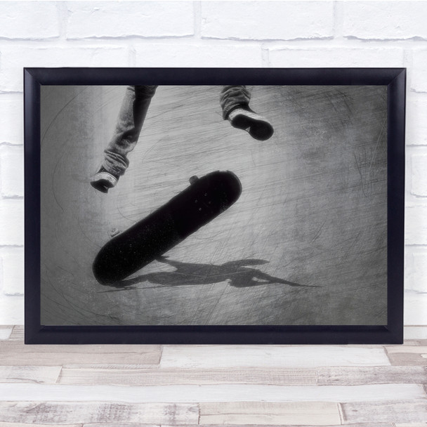 Filter Texture Shadow Trick Stunt Leap Jumping Wall Art Print