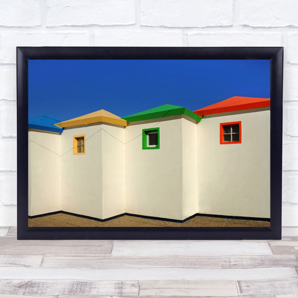 Gran Canaria Apiary Red Green Yellow Buildings Wall Art Print