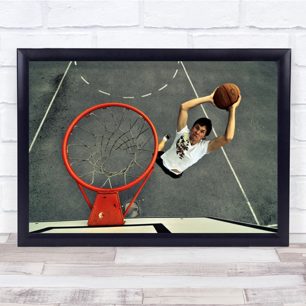 Jump Higher! Basketball Slam dunk Sport Action Wall Art Print