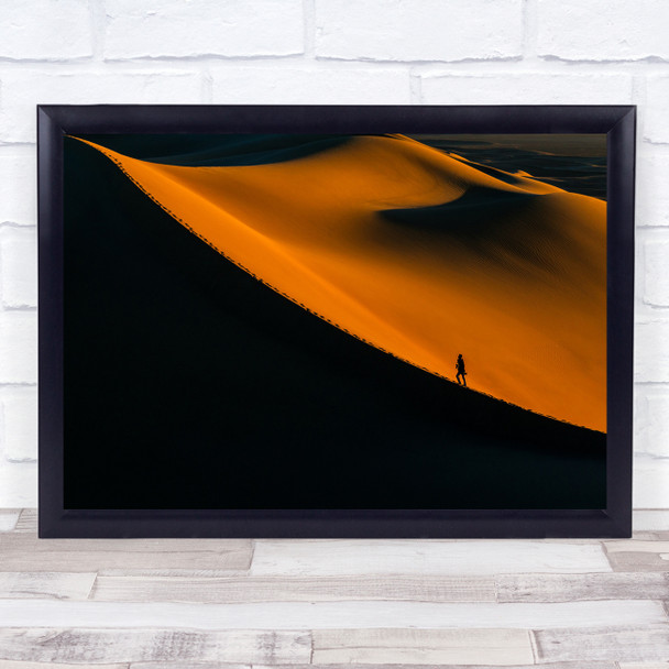 Landscape Desert Light Shadow Alone Passenger Wall Art Print