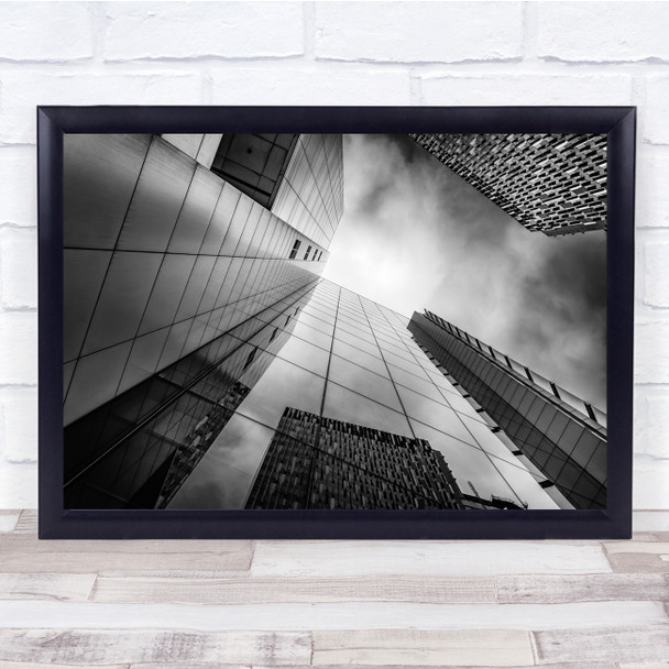 Mirror Skyline Reflection Building Towers Sky Wall Art Print