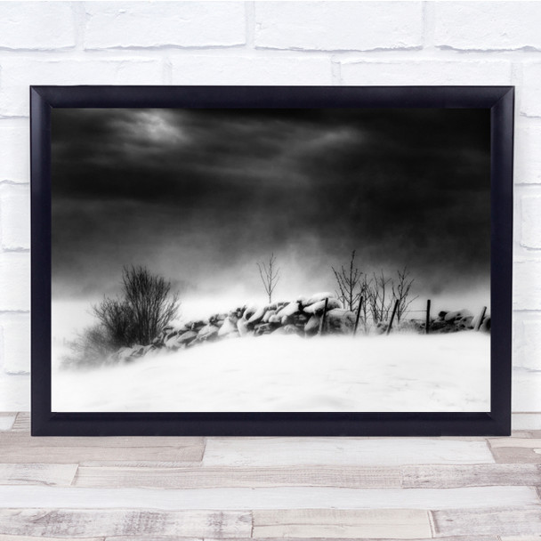 Winter Snow Stone Landscape Weather Snowstorm Wall Art Print