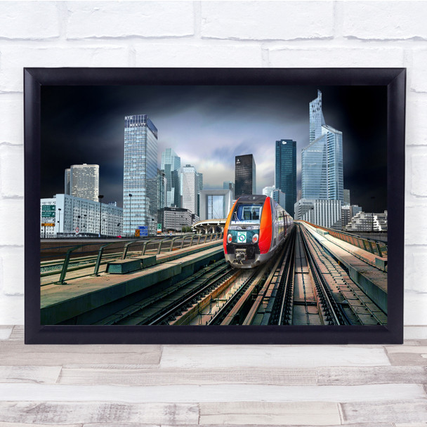 defence Paris Puteaux Cityscape Mactro Polis Wall Art Print