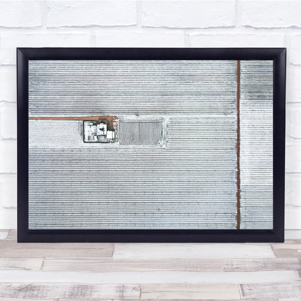 Farmhouse Winter t Frozen Agriculture Fields Wall Art Print