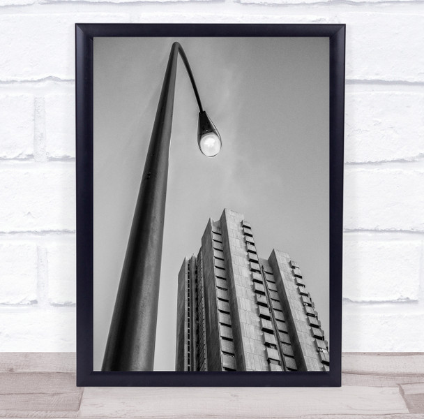 Madrid Lights lamp post architecture up shot Wall Art Print