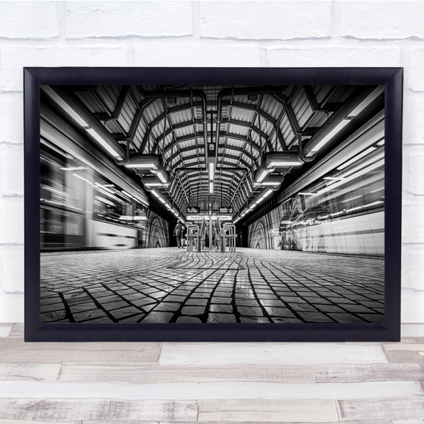 Roof SuBlack & Whiteay Germany Platform Blue Wall Art Print