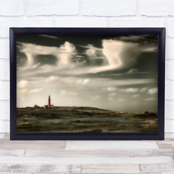 Tower Lighthouse Architecture Landscape Lake Wall Art Print