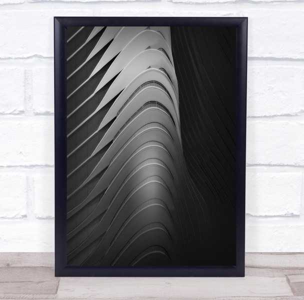 Architecture Highrise Urban Abstract Curves Wall Art Print