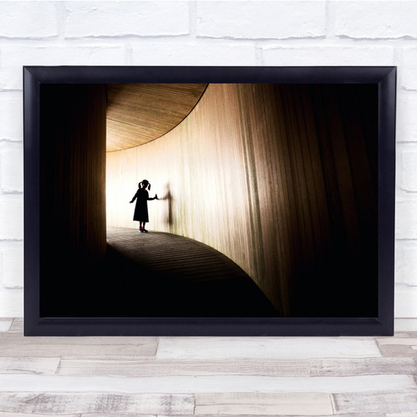 In The Light Child to Darkness tunnel eerie Wall Art Print
