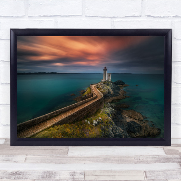 Tower Landscape Seascape Walkway Lighthouse Wall Art Print