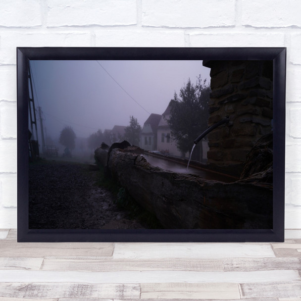 Transylvania fallen tree filling water town Wall Art Print