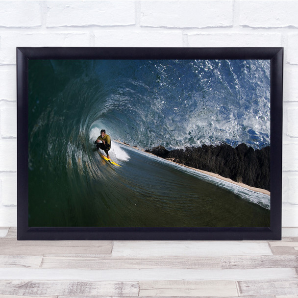 Algarve Portugal Tunnel Waves Surf Coastal Wall Art Print