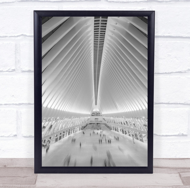 Big Apple New York Manhattan Blurry people Wall Art Print