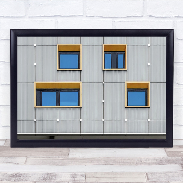 Squares Rectangles Shapes Windows Building Wall Art Print