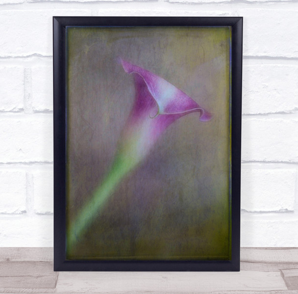 Tipwise purple flower watercolour painting Wall Art Print