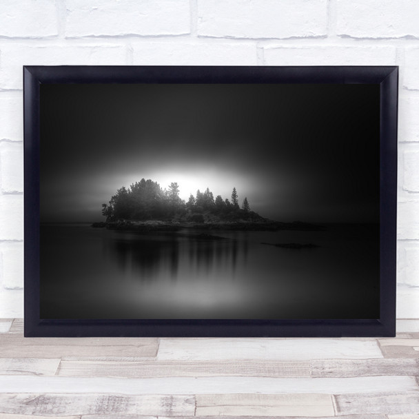 Zetland Pier forest island lake reflection Wall Art Print