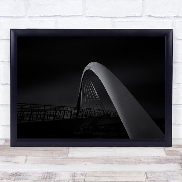 Bridge Of Tolerance Black white Suspended Wall Art Print